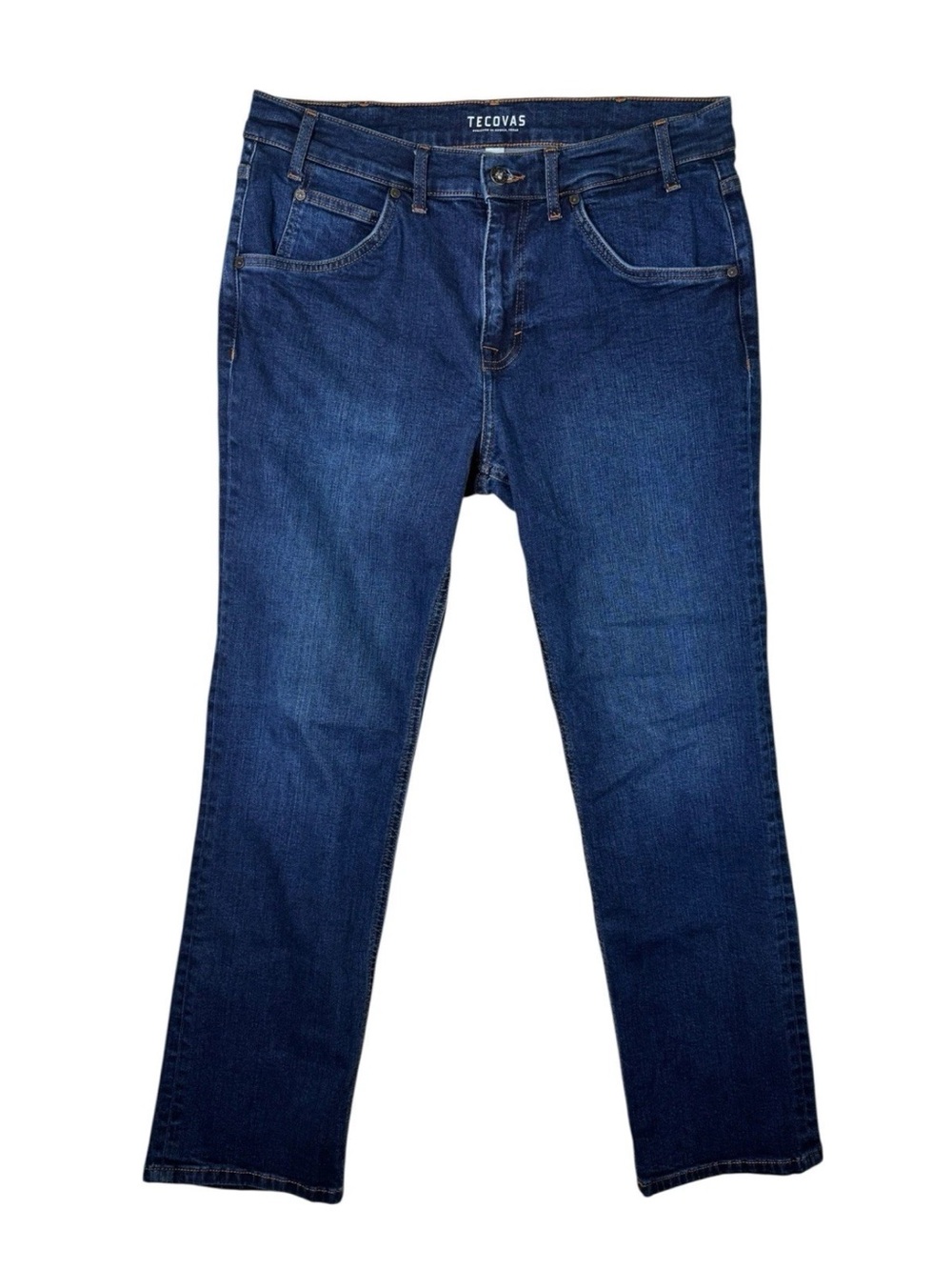 Tecovas Premium Standard Jeans Blue Dark Wash Zip Fly Men's Size 32x30
